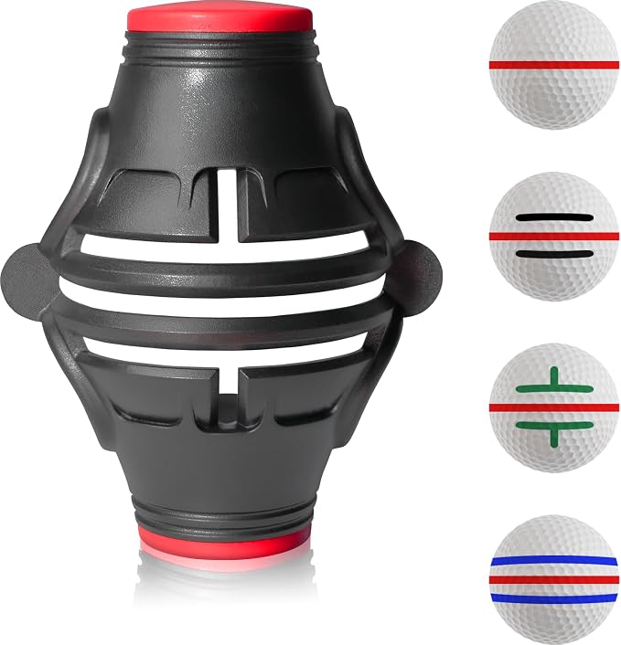 1 Pack 360° Triple Line Golf Ball Marker，Golf Ball Line Marker Tool，Golf Ball by OlibaDu