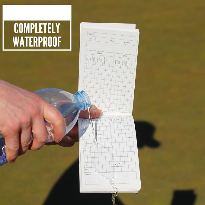 PU Leather Golf scorecard Holder & 2 Weatherproof Golf Notebook - Image 4