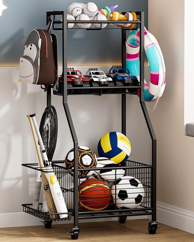 Sports Equipment & Toy Storage Rack by Cerlyunzan