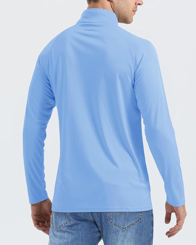 Boladeci Men's UPF 50+ Sun Shirts 1/4 Zip Long Sleeve SPF UV Protection - Image 3