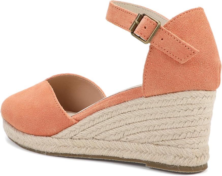 Platform Wedges Sandals for Women, Ankle-Strap, Cap Toe, Summer Espadrilles - Image 3
