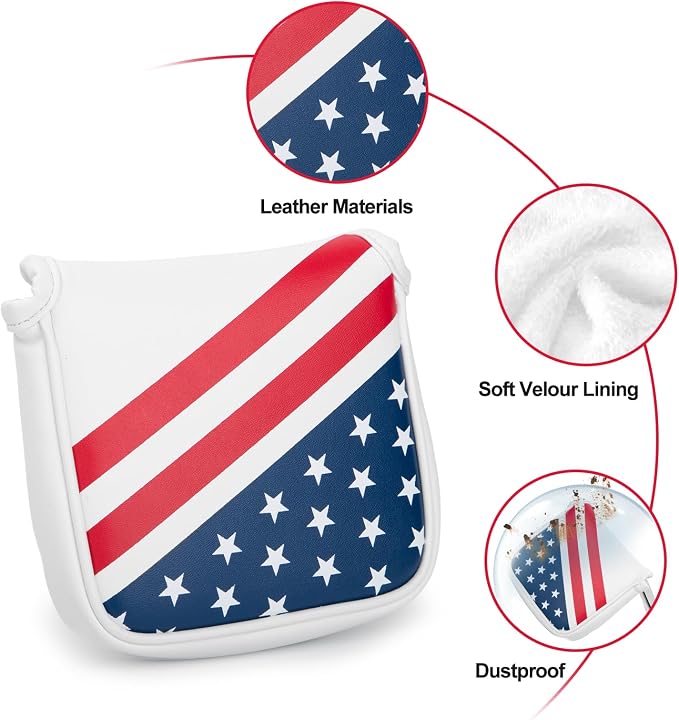 Golf Putter Cover USA Mallet Putter Headcover - Image 6