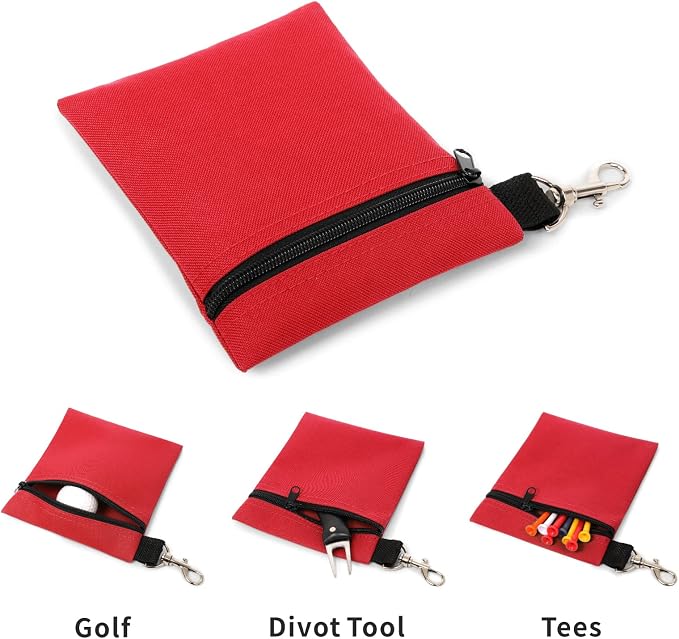 BuyAgain Golf Tee Pouch, 5.62 X 6.87 Inch Professional Zipper Golf Tee/Ball - Image 5