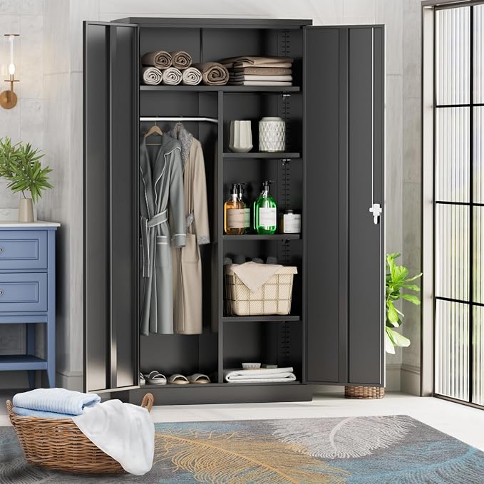 Greenvelly Metal Storage Wardrobe Cabinet - Image 3
