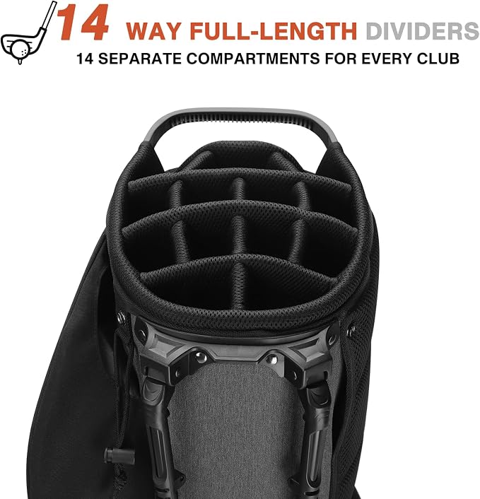 Golf Stand Bag 14 Way Top Dividers Full-Length - Image 2