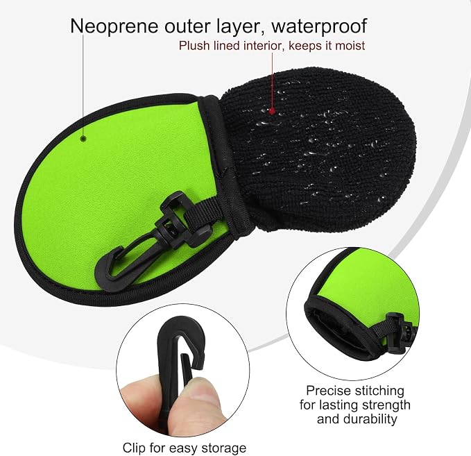 PATIKIL Golf Ball Washer Pouch, Portable Golf Balls Cleaner Pocket Bag - Image 3