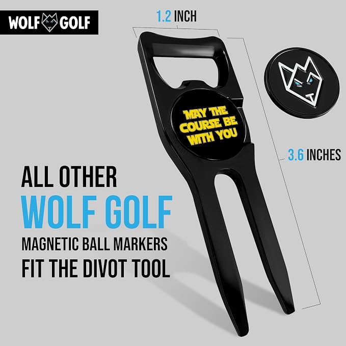 Wolf Golf Towels Divot Repair Tool | 6-in-1 Premium Divot Tool - Image 4