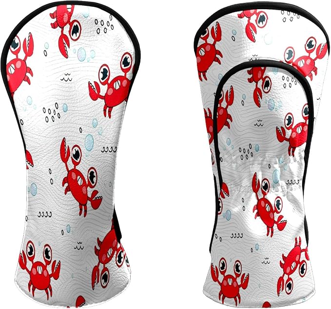 Premium Leather Golf Club Headcovers, Mango Pattern Fits Driver Hybrid Fairway by Unknown