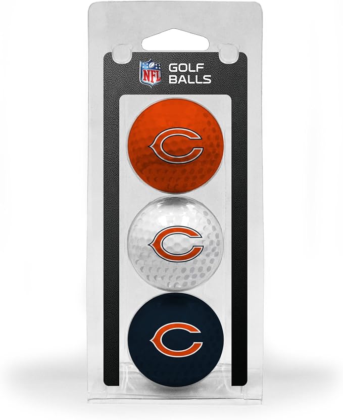Team Golf NFL Regulation Size Golf Balls, 3 Pack, Full Color Durable Team by TeamGolf