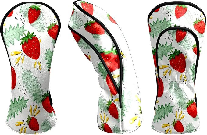 Premium Leather Golf Club Headcovers, Mango Pattern Fits Driver Hybrid Fairway - Image 8