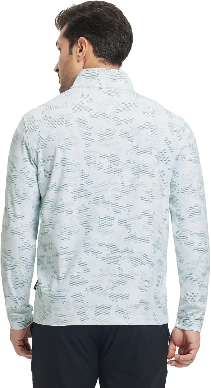 M MAELREG Quarter Zip Golf Pullover Men Dry Fit Long Sleeve Performance Wicking - Image 5