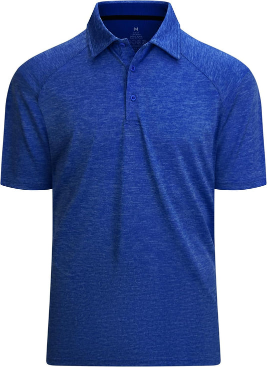 Alex Vando Mens Golf Shirt Moisture Wicking Quick-Dry Short Sleeve Casual Polo Shirts for Men