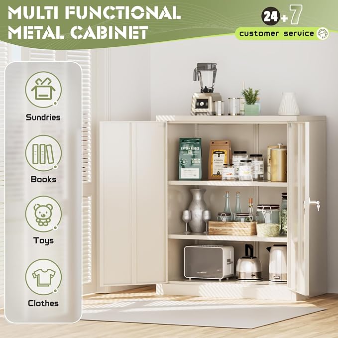 SUNCROWN Metal Storage Cabinets, 36”Locking Cabinet - Image 3