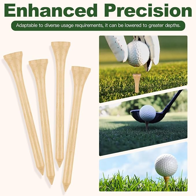 Guirnd 150PCS Professional Wooden Golf Tees 2 3/4 inch Biodegradable Bamboo - Image 6