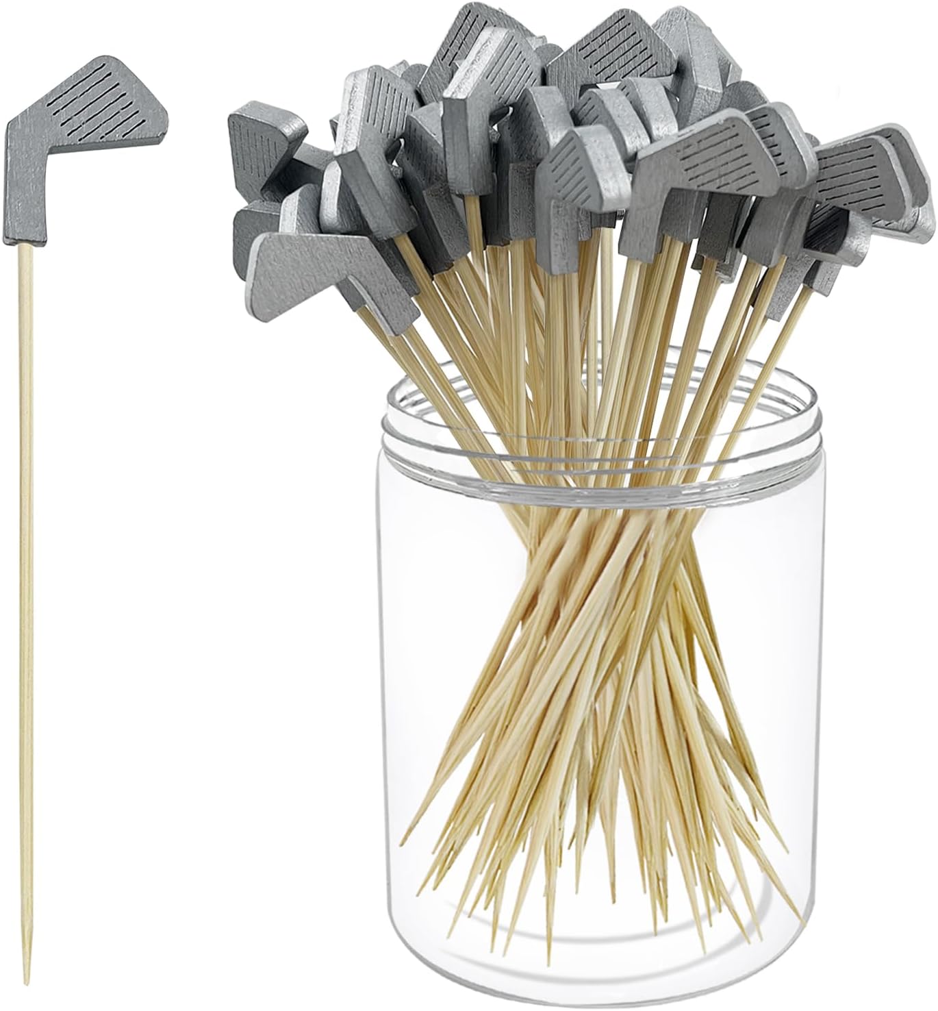 200Pcs Golf Cocktail Picks,4.7 Inch Golf Themed Fruit Toothpick,Party Toothpicks for Appetizers Cocktail Decorations for Party Supplies