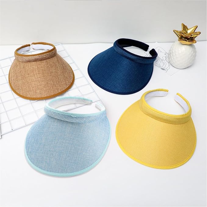 Cloth Covered Slip-On Visor for Women, Adjustable Cap Sports Sun Visors for Men - Image 4