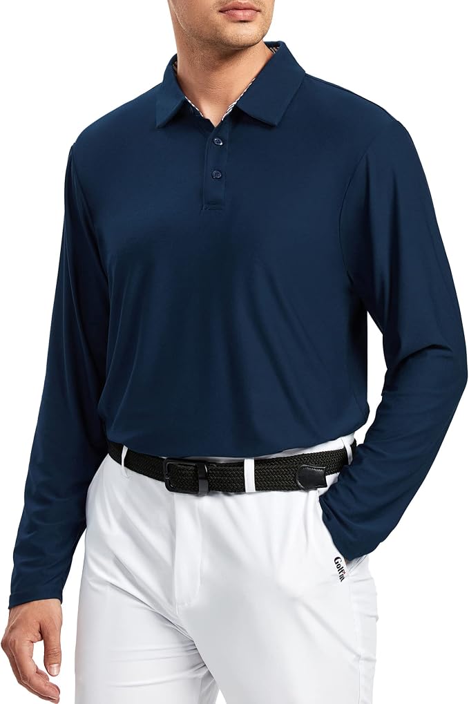 Alex Vando Mens Golf Shirt Moisture Wicking Quick-Dry Short Sleeve Casual Polo - Image 3