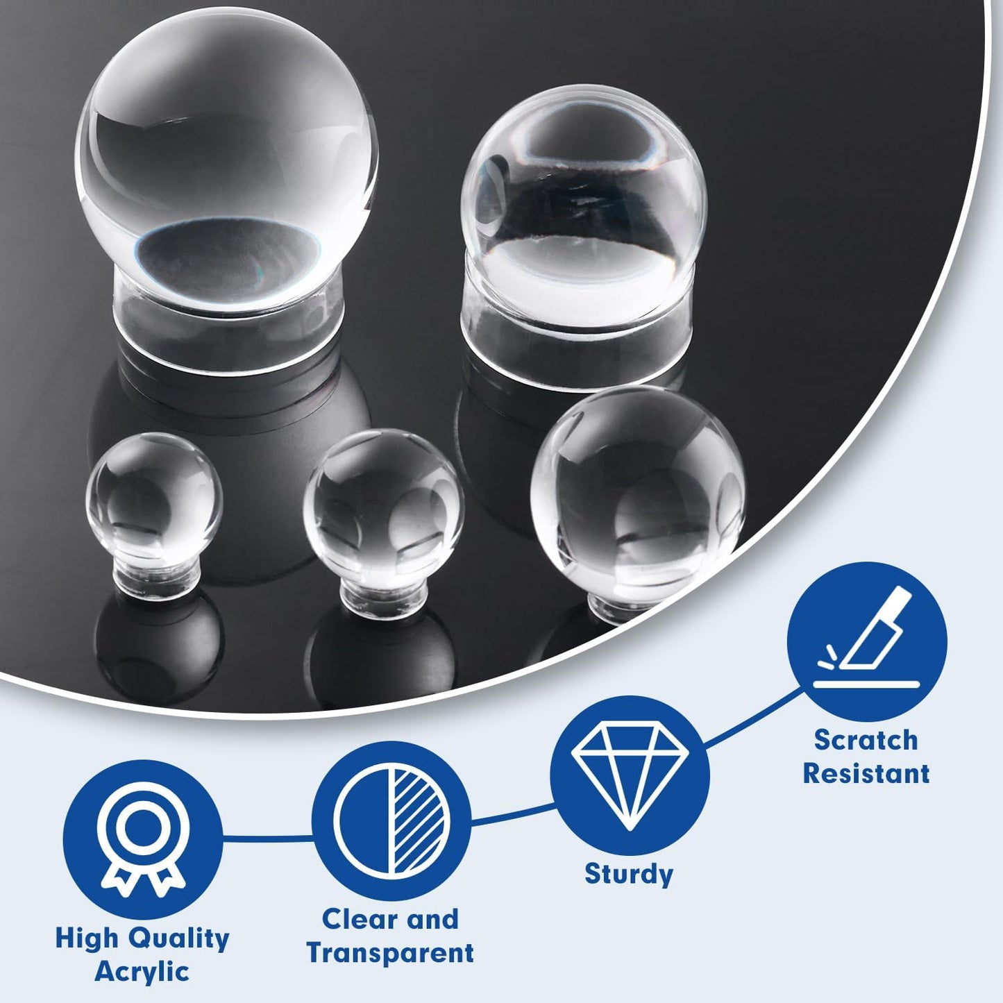 100 Pcs Baseball Holder for Baseball Display Case 1.22 Inches Round Acrylic Stands for Display Case, Clear Ring Stand for Sphere Holder, Small Balls Stands, Golf Ball, Egg Stand, Marble, Softball