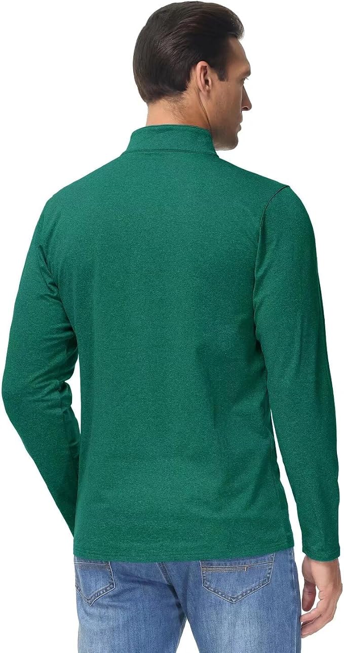 Boladeci Men's Quarter Zip Pullover Premium Fleece Lined Heather Long Sleeve - Image 6