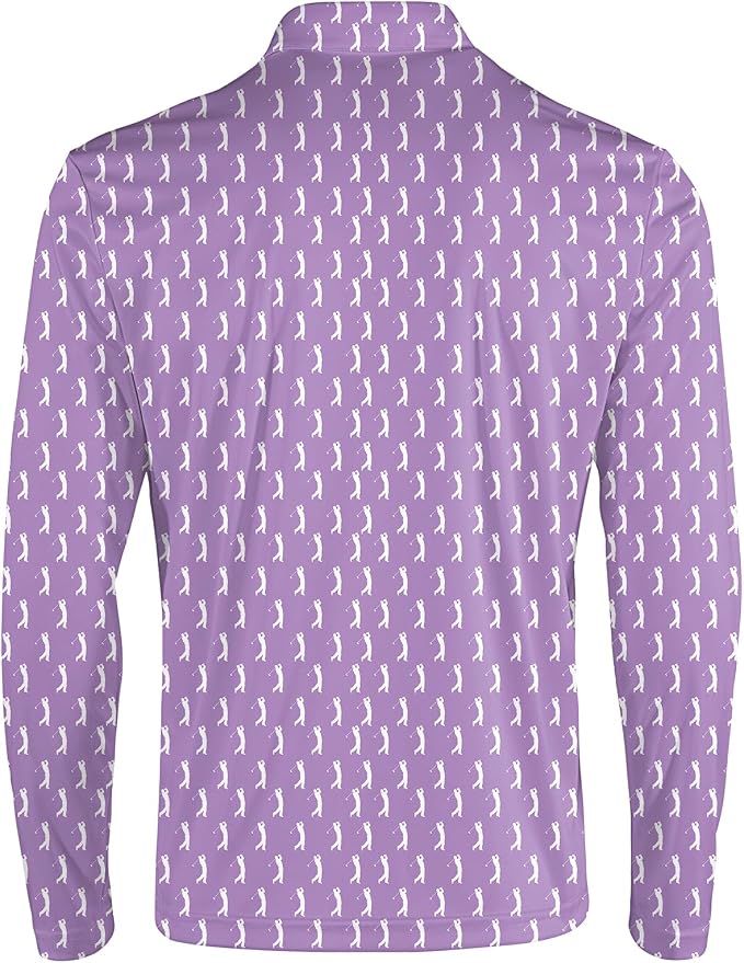 Men's Long Sleeve Golf Shirt Quick Dry 3 Button Work Fishing Outdoor Casual - Image 4
