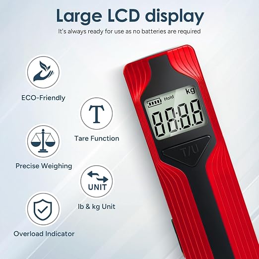 travel inspira Luggage Scale Battery-Free, Travel Essentials, Portable Handheld - Image 2