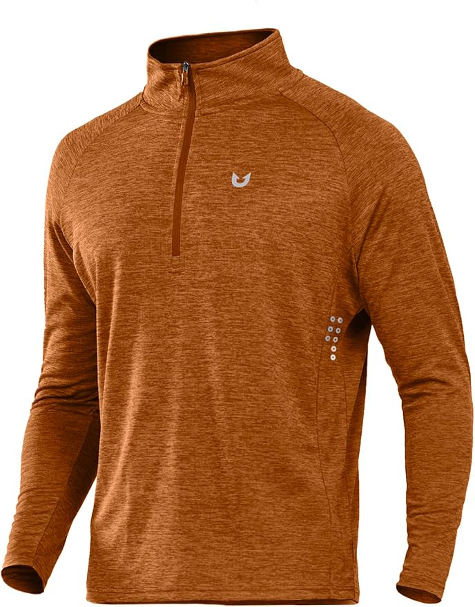 NORTHYARD Quarter Zip Pullover Men Running Shirt Long Sleeve Moisture Wicking by NORTHYARD