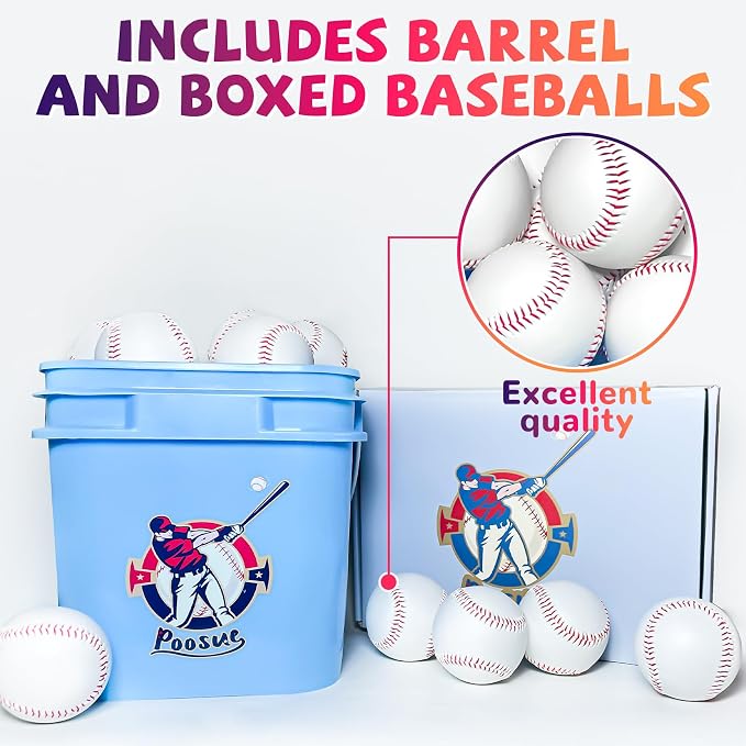 12 Pack Standard Size T-Ball Training Baseballs - Image 6