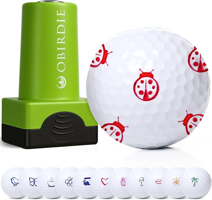 Self-Inking Golf Ball Stamp | Chic & Fun Golf Ball Stamper | Fast-Drying by Obirdie