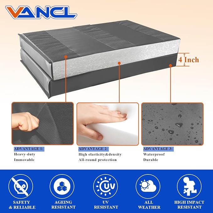 Gym Padding Wall Pads for Gym Wall Mats Basketball Wall Padding 2" Thick Foam - Image 3