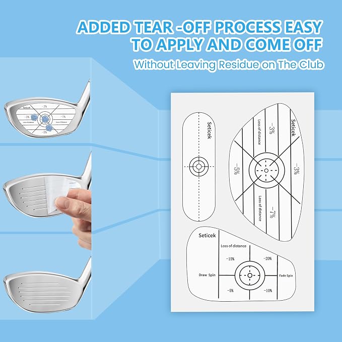 Golf Impact Tape Set 300Pcs, Self-Teaching Sweet Spot and Consistency Analysis - Image 2