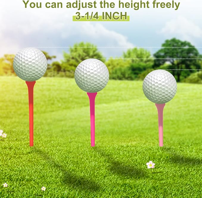 Vinsot Wood Golf Tees Bulk 3-1/4 Inch Unbreakable Long Colored Tall Golf Tees - Image 3