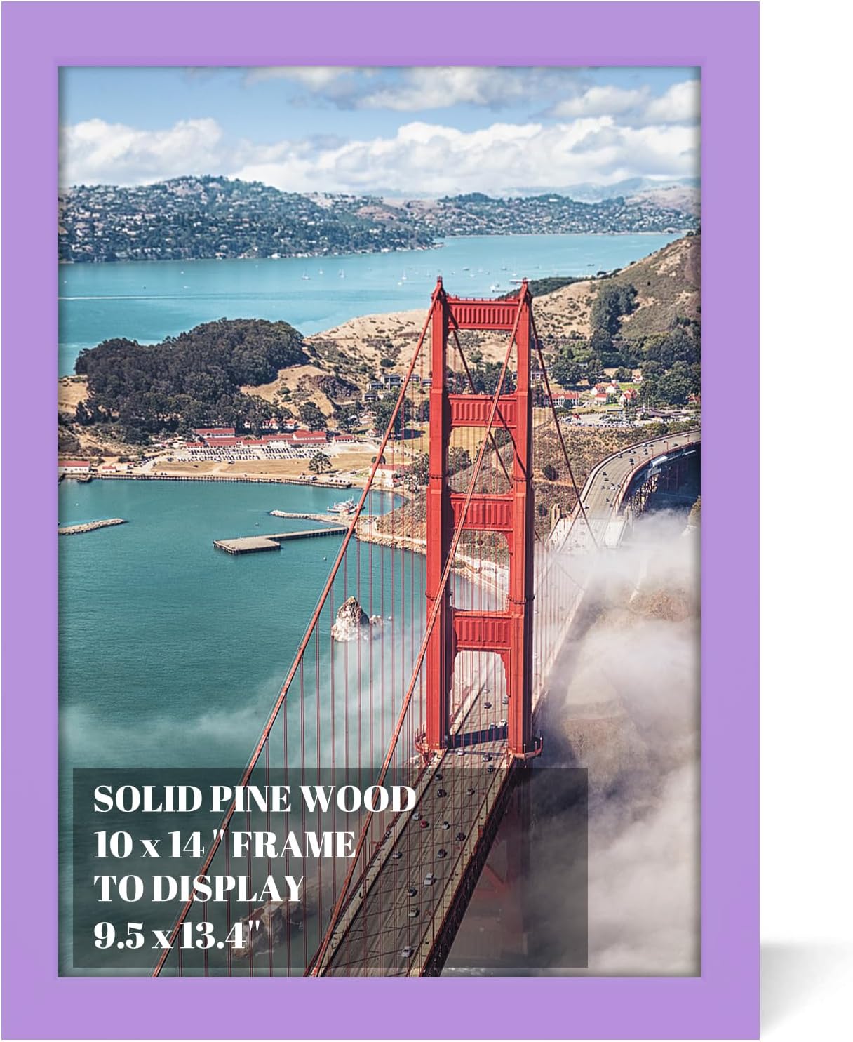 10x14 inch Wood Picture Frames for Wall Hanging,Diamond Painting Frames Rectangle Baby Scan Picture Frame for Family Walls Decoration,Anniversary,Wedding,Christmas,Halloween,Shower,Certificate (Purple)