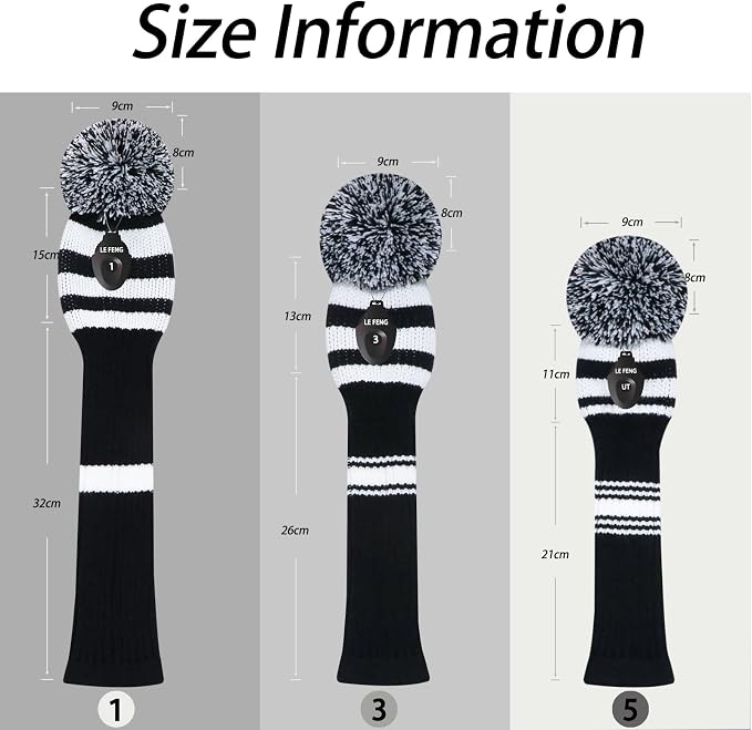 LeFeng 1Pcs Golf Club Cover, Knitted Golf Head Cover - Image 9