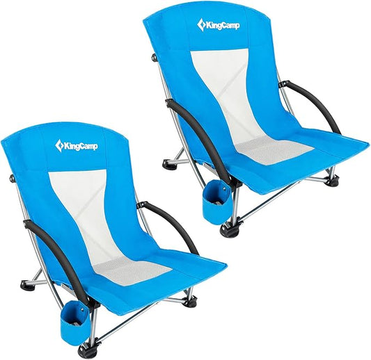 KingCamp Low Beach Chairs, Folding Portable Chair by KingCamp