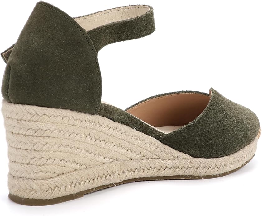 Platform Wedges Sandals for Women, Ankle-Strap, Cap Toe, Summer Espadrilles - Image 4