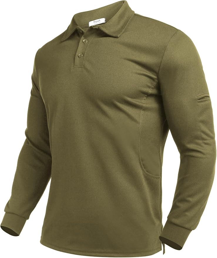 Deyeek Men's Polo Shirts Long Sleeve Golf Polo Shirts - Image 4