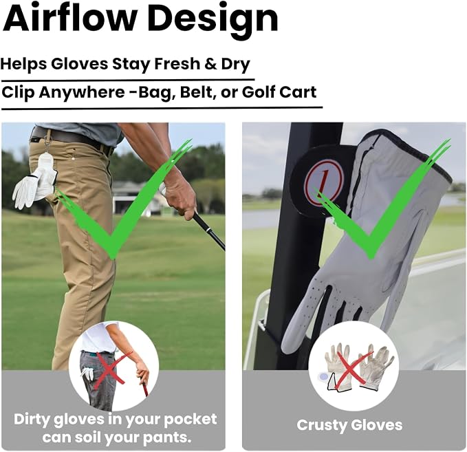 Magnetic Golf Glove Holder Clip – Strong Neodymium Magnet & Grip Pad – Attaches - Image 4