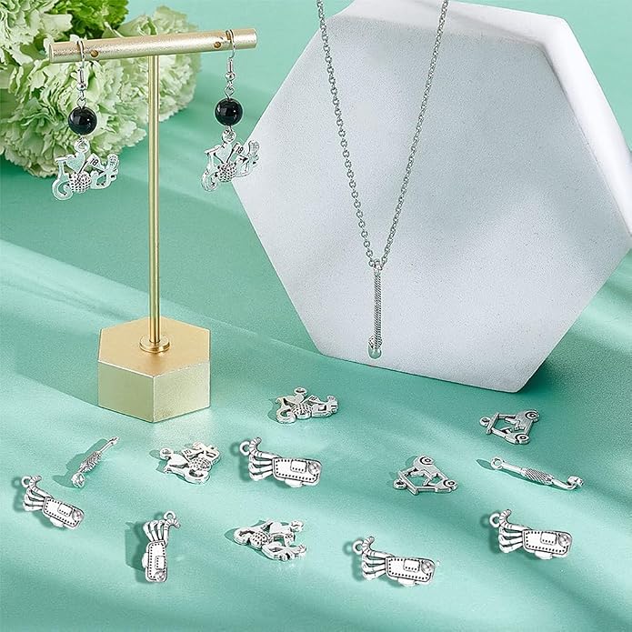 SUNNYCLUE 1 Box 60Pcs Golf Charms Golf Charm Bulk Sport Club Cart Sports - Image 5