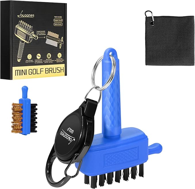 Golf Club Cleaning Kit Durable Mini Size Golf Club Brush and Towel Clean by Joooones