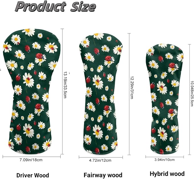 Golf Club Head Covers for Club Protective, Waterproof PU Leather Driver Fairway - Image 7