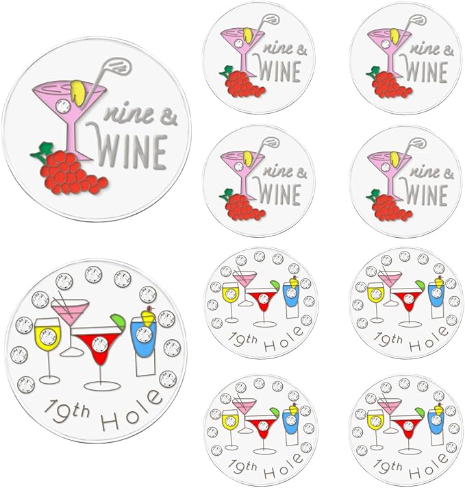 Amy Sport Golf Ball Markers Assorted Patterns Fits All Magnetic Golf Tools by AmySport