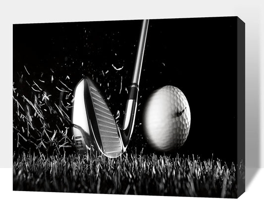 GUTTATY Golf Wall Art, Golf Pictures Posters Canvas Print Wall Decor for Golfer's Man Cave Home Ofice Ready to Hang (24x36 Inches)
