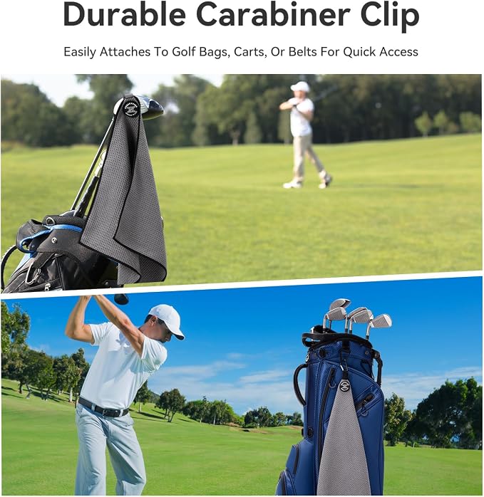 Magnetic Golf Towel with Clip and Cleaning Pocket -Premium Ultra Absorbent and - Image 4