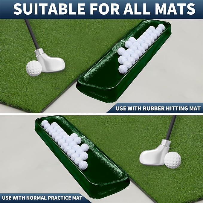 Golf Ball Tray, Dark Green | 100-Ball Capacity | Heavy-Duty High-Impact Plastic - Image 4