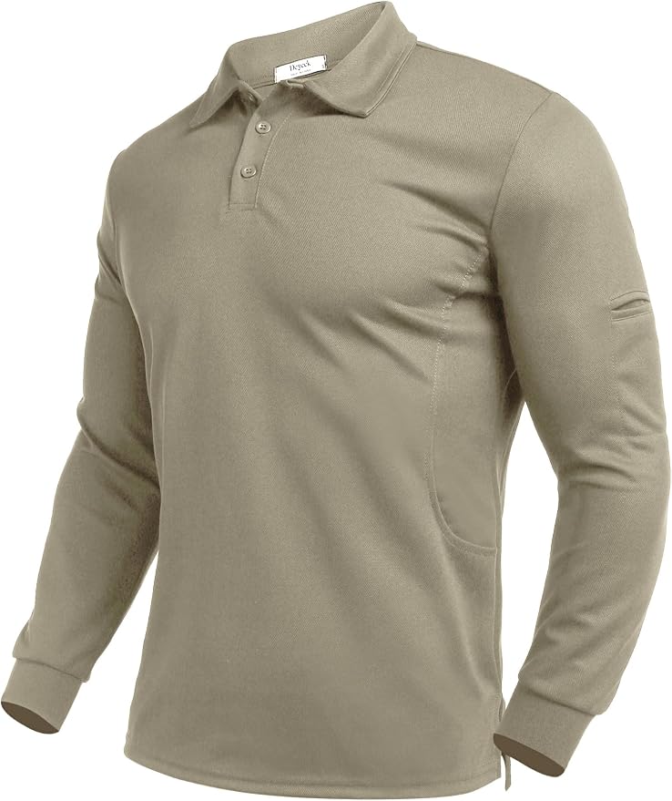 Deyeek Men's Polo Shirts Long Sleeve Golf Polo Shirts by Deyeek