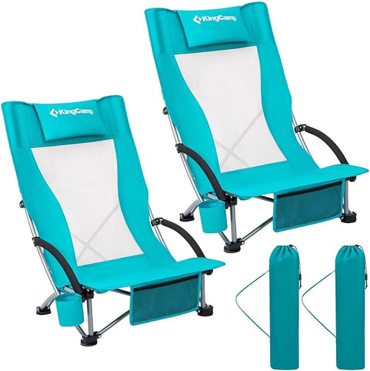 KingCamp Low Beach Chairs, Folding Portable Chair by KingCamp