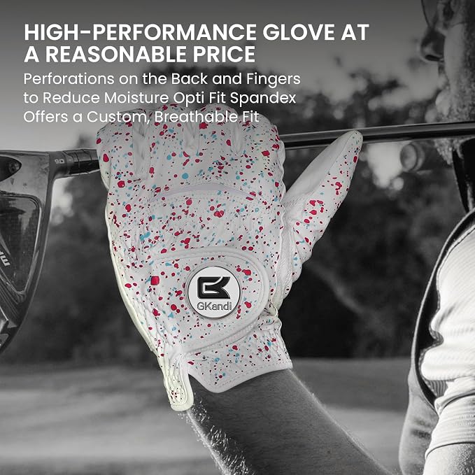Golf Gloves Men Right Handed Golfer Left Hand Leather Stylish Value 2 Pack - Image 3