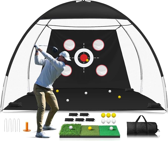 Golf Net with Multiple Target, Golf Hitting Aid Nets 10x7FT by Unknown
