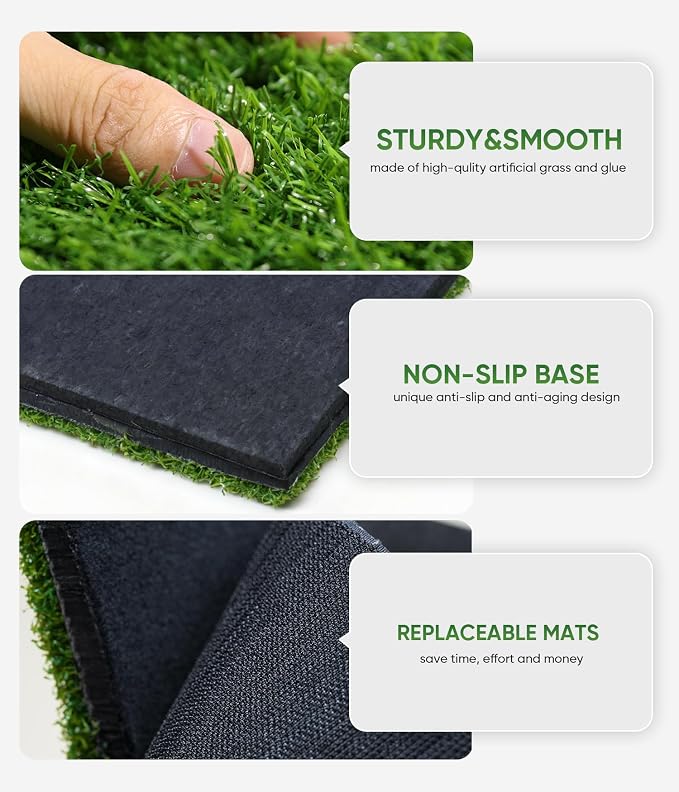 Golf Hitting Mat System Includes Bunker, Fairway and Rough Replaceable Mat - Image 4