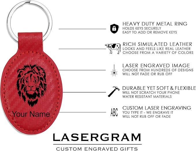 LaserGram Oval Keychain, Disc Golf, Personalized Engraving Included - Image 4